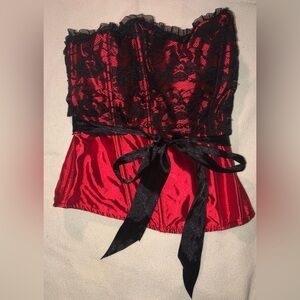 Vaacodor Red & Black Corset Bustier Womens size 2XL